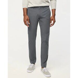 J.CREW Flex Slim Fit Chino Pants Mens 32x33 Grey Tech Polyester